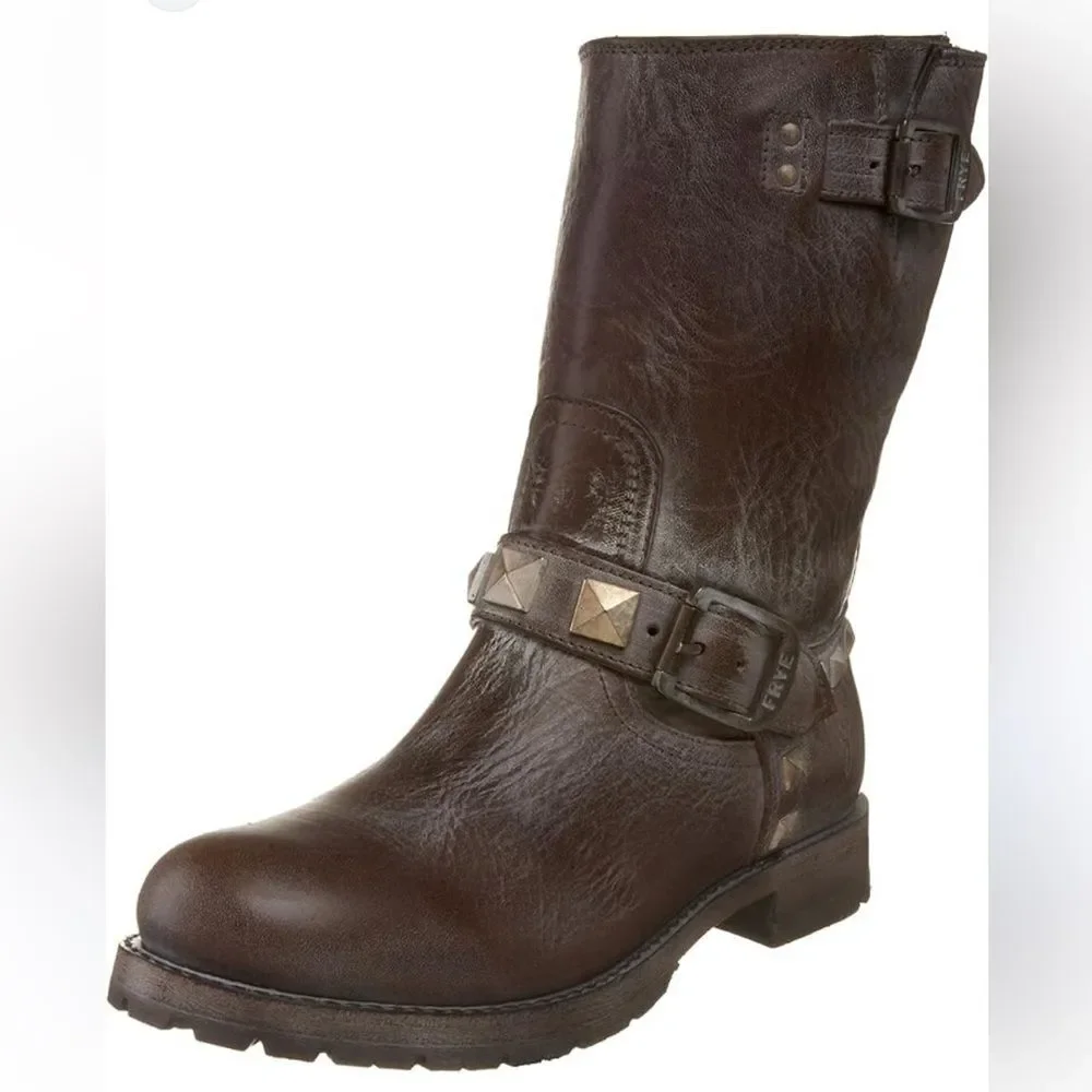Frye Rogan Engineer Stud Boots - Picture 1 of 11